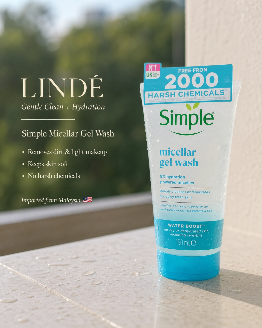 Simple Water Boost Micellar Gel Wash 150ml